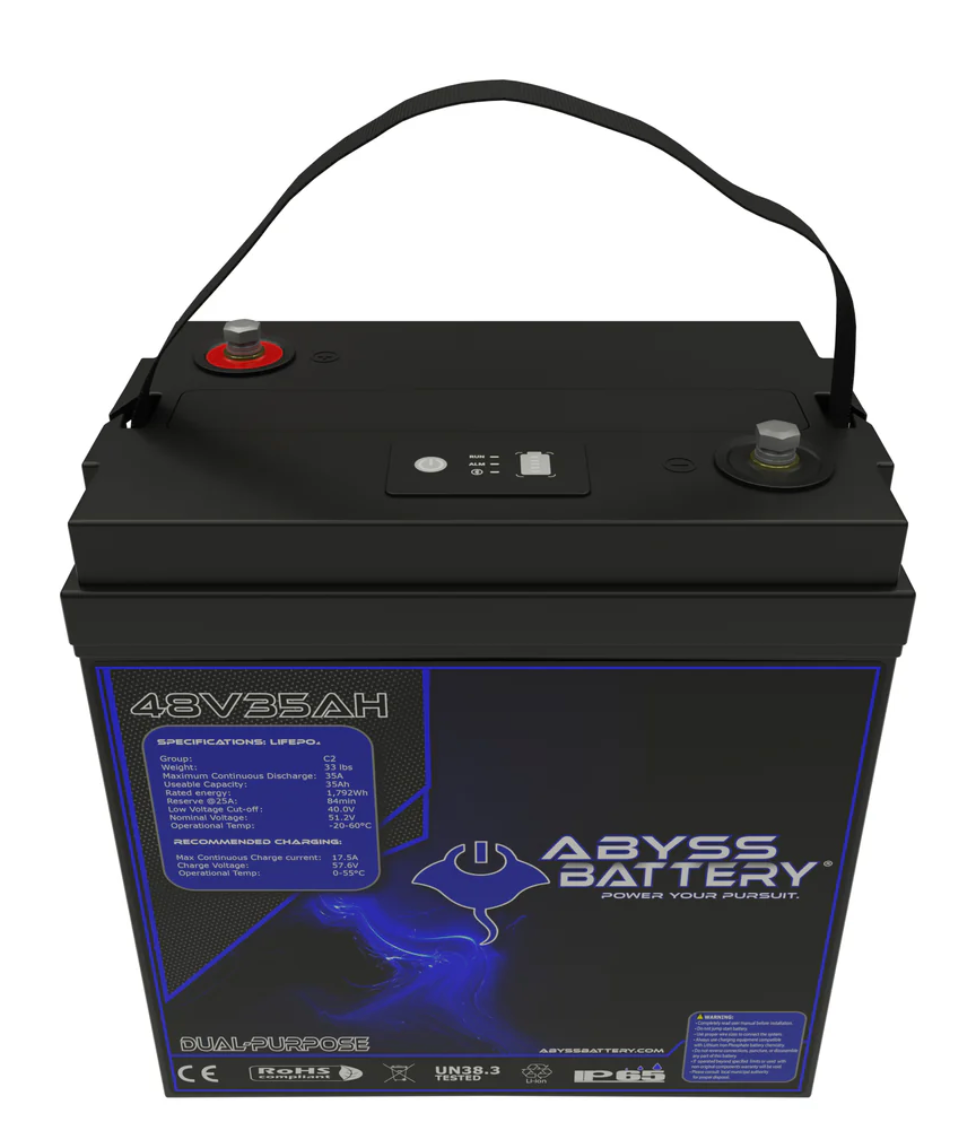 AB-48V35-BT - ABYSS® 48V 35Ah GC2 Lithium Golf Cart Battery