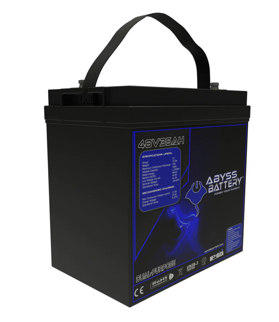 AB-48V35-BT - ABYSS® 48V 35Ah GC2 Lithium Golf Cart Battery