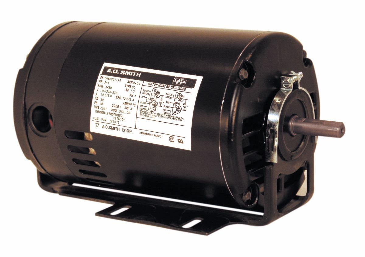 BF1052 (Century) | Fan And Blower Motor | 0.5 HP | 1 Phase | ODP | 3450 RPM | 115/208-230 Volts