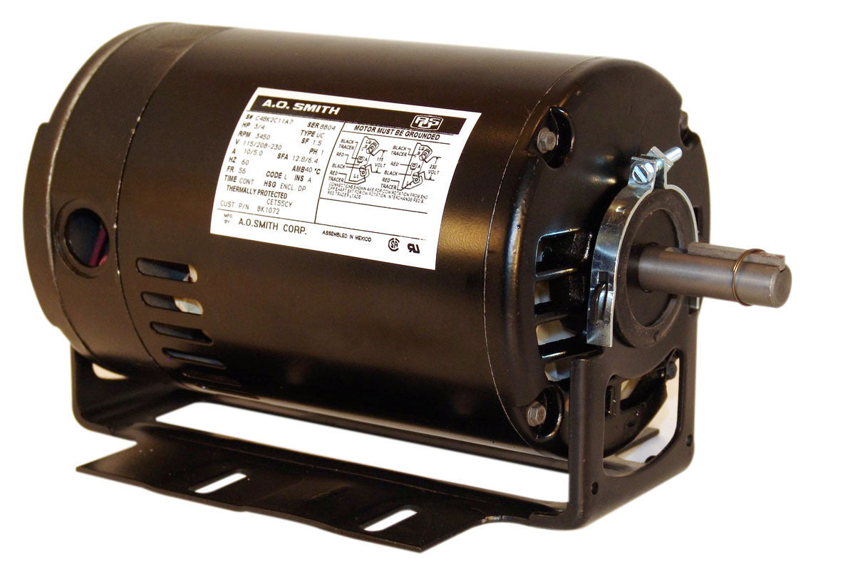 BK1102 (Century) | Fan And Blower Motor | 1 HP | 1 Phase | ODP | 3450 RPM | 115/208-230 Volts