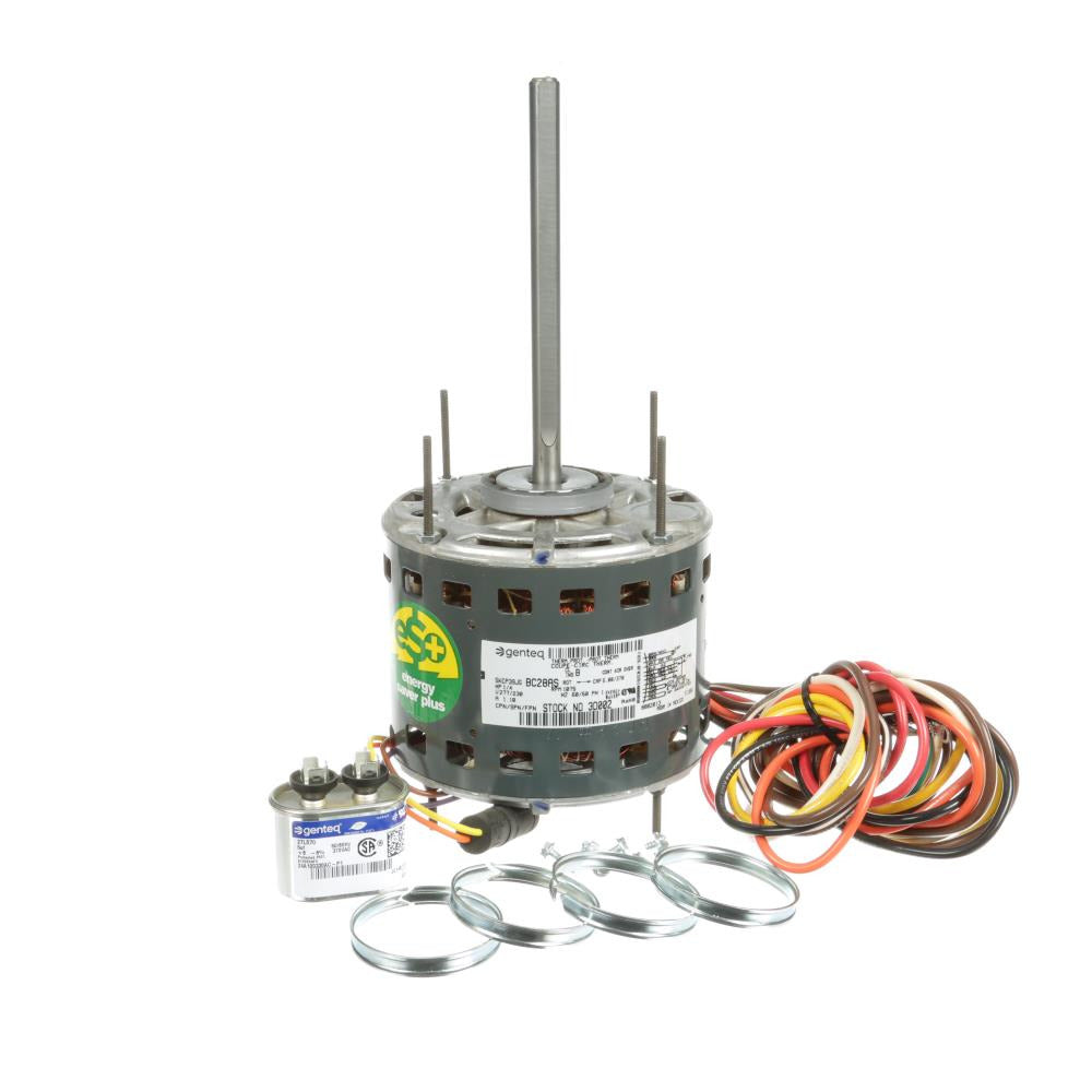 G3D002 (Genteq) | Direct Drive Blower Motor | 0.25 HP | 1 Phase | OAO | 1075 RPM | 230/277 Volts