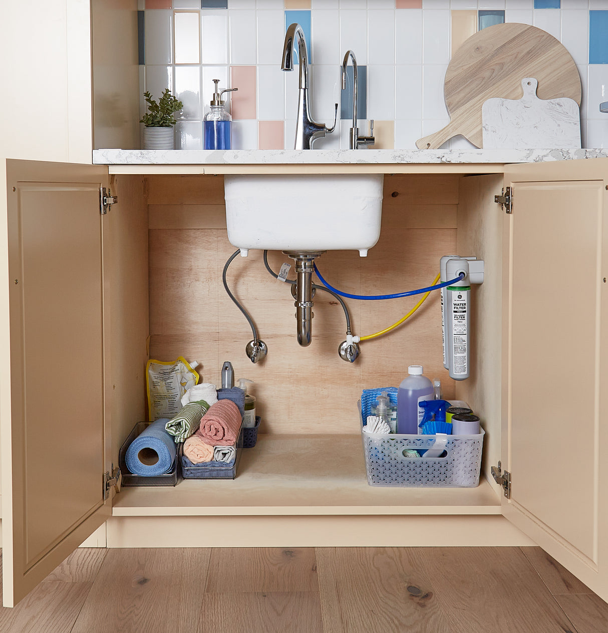 GE Under Sink (Dual Stage) Water Filtration System with Faucet - GXK255TBN