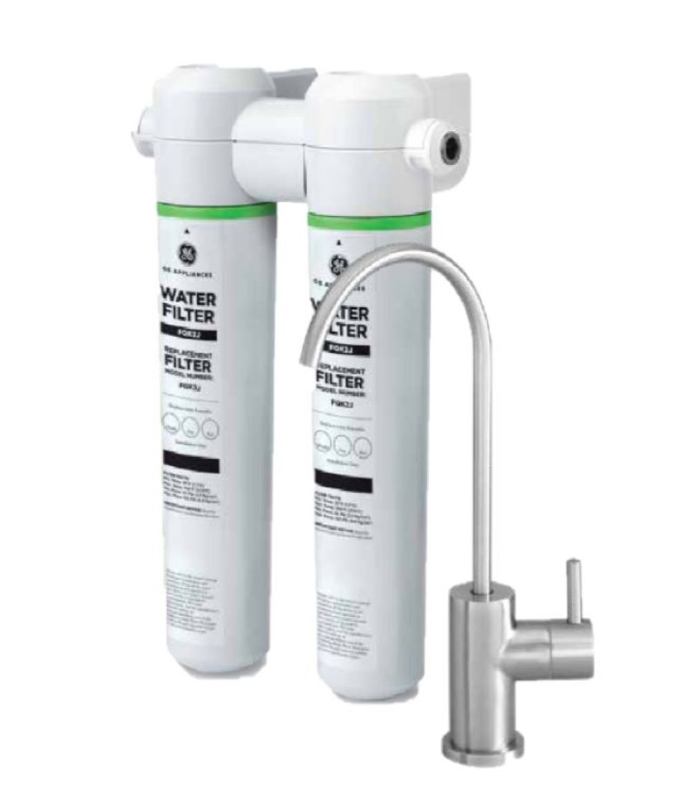 GE Under Sink (Dual Stage) Water Filtration System with Faucet - GXK255TBN