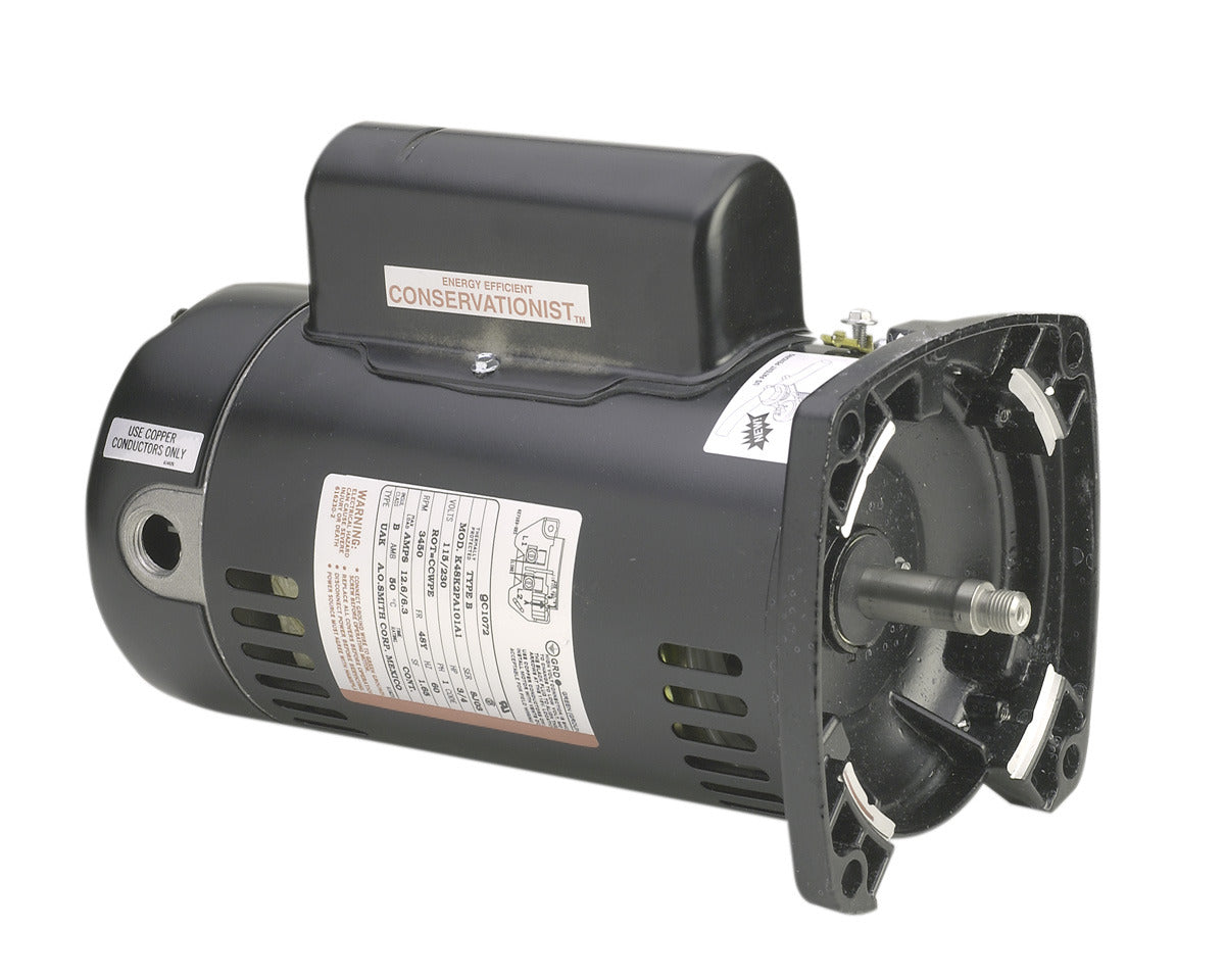 QC1072 (Century) | Pool and Spa Pump Motor | 0.75 HP | 1 Phase | ODP | 3450 RPM | 115/230 Volts