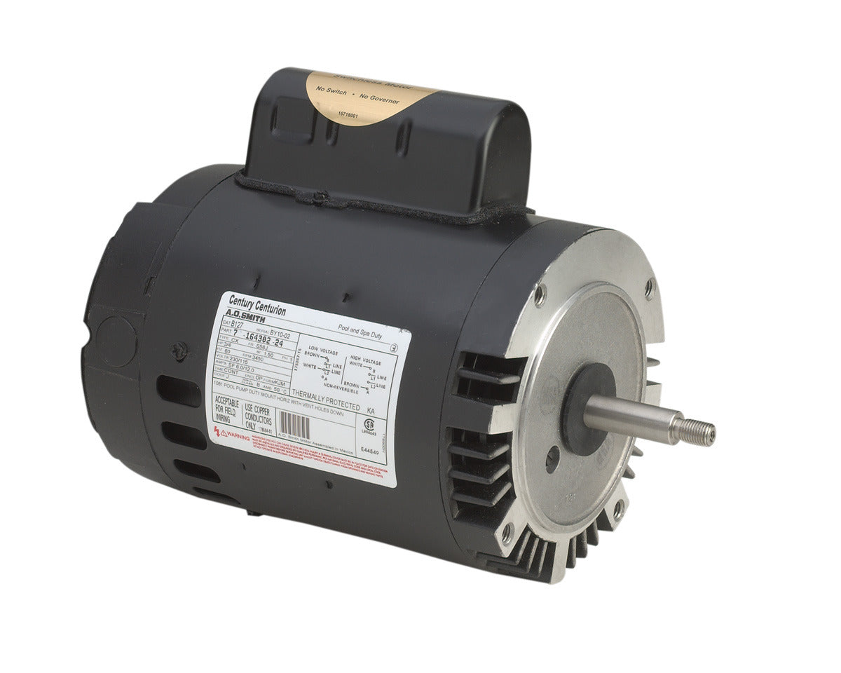 UB127 (Century) | Pool and Spa Pump Motor | 0.75 HP | 1 Phase | ODP | 3450 RPM | 115/230 Volts