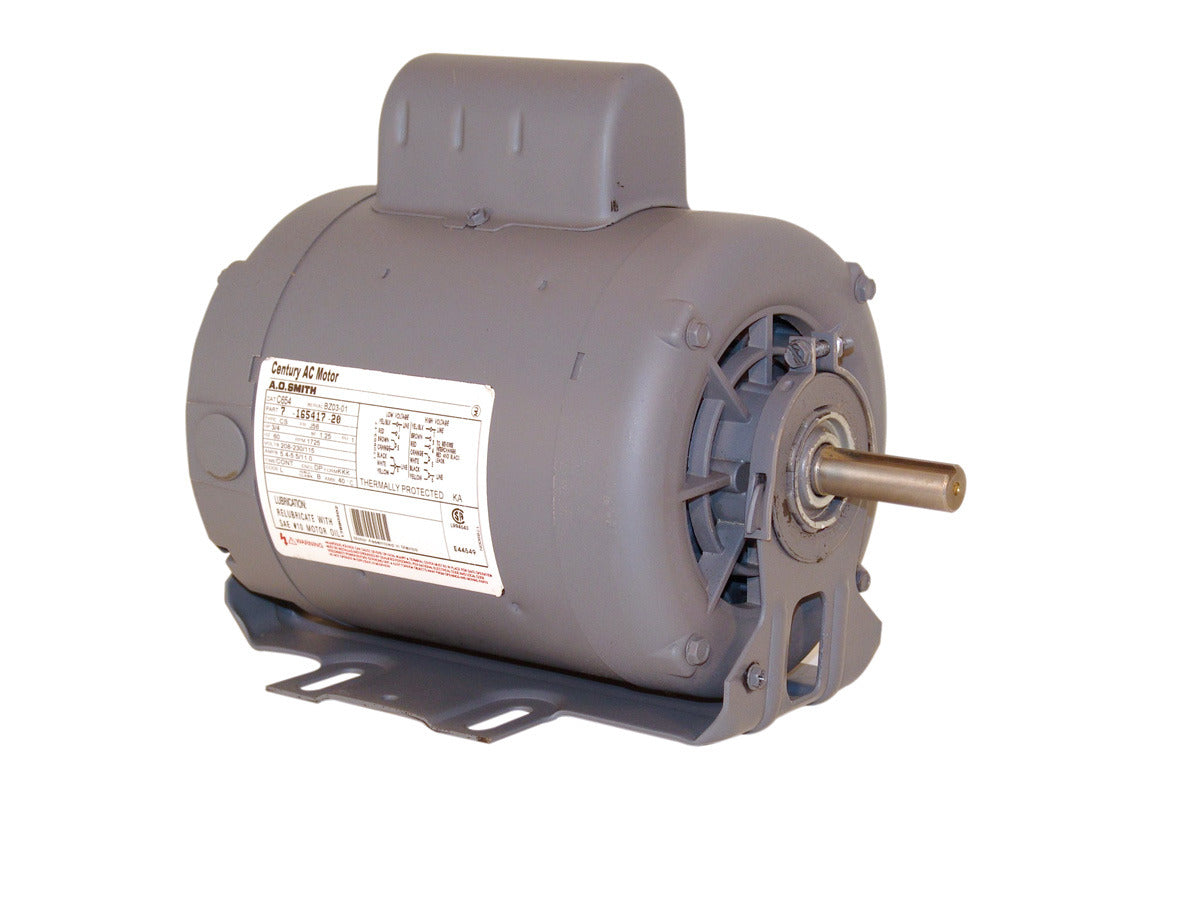 UC412 (Century) | Fan And Blower Motor | 0.5 HP | 1 Phase | ODP | 1725 RPM | 115/208-230 Volts