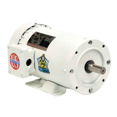 WD5P2DC (US Motors/Nidec) | White EpoxyMotor | 5 HP | 3 Phase | TEFC | 1755 RPM | 208-230/460 Volts