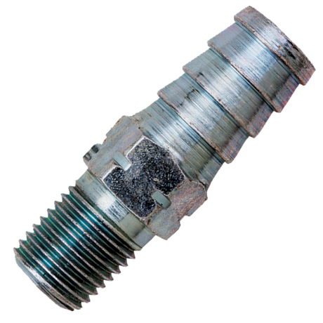 A1138 (Marshall Excelsior) Barb-Hose 1/4 Mpt X 1/2 Plain Steel