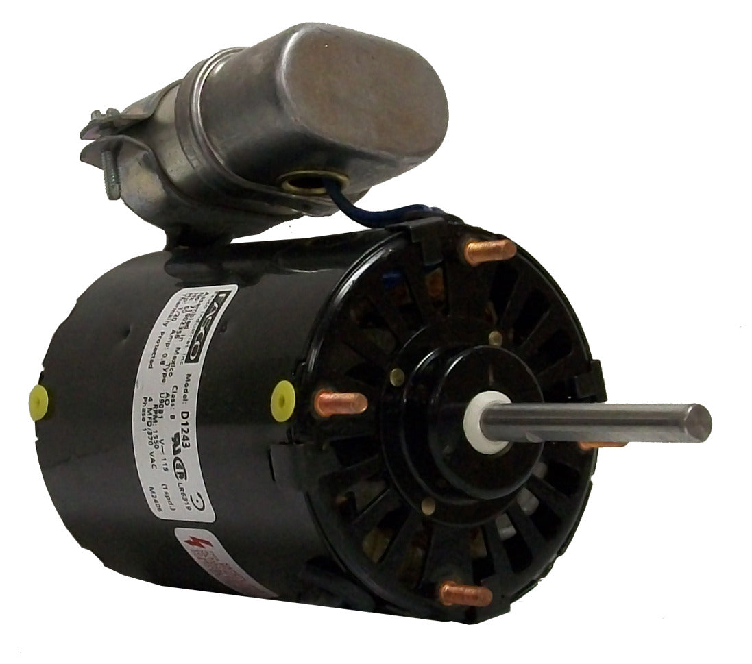 D1243 (Fasco) | OEM Replacement Motor | 0.05 HP | 1 Phase | Open Air Over | 1550 RPM | 115 Volts