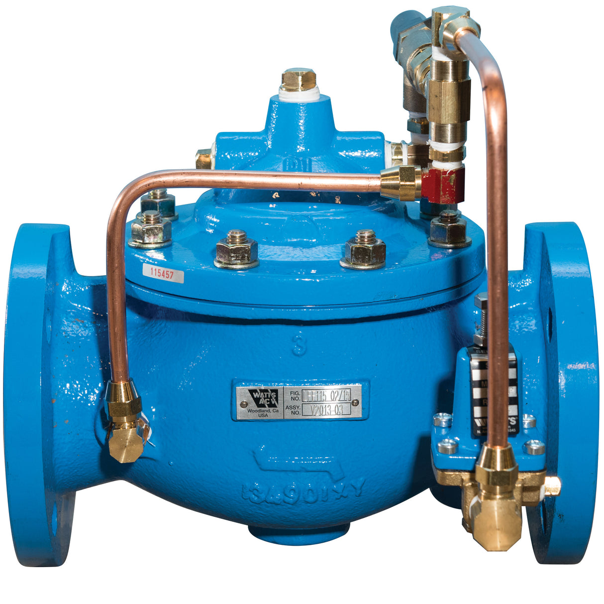 WWV2013-03 (Watts) | 3 In Globe Class 150 Flanged Epoxy Coated Pressure Reducing Control Valve | Full Port | Adjustable Closing Speed