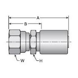 108HY-4-4 (Parker Hose) 1/4 In. ID x 1/4 In. Fem Flare Swivel