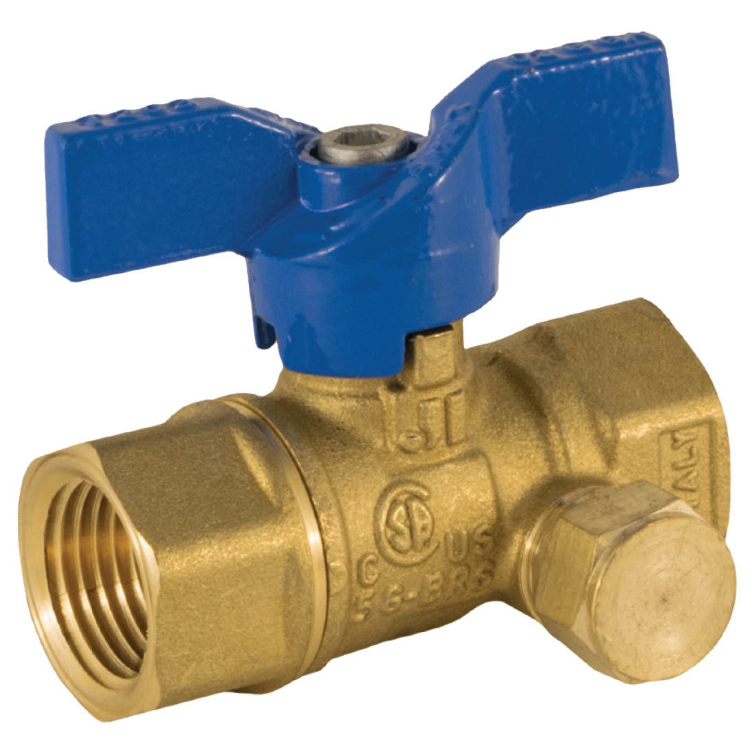 102-303 (Jomar Valve) Valve-Ball 1/2 Fip 2 Pc 600 Wog Side Tap