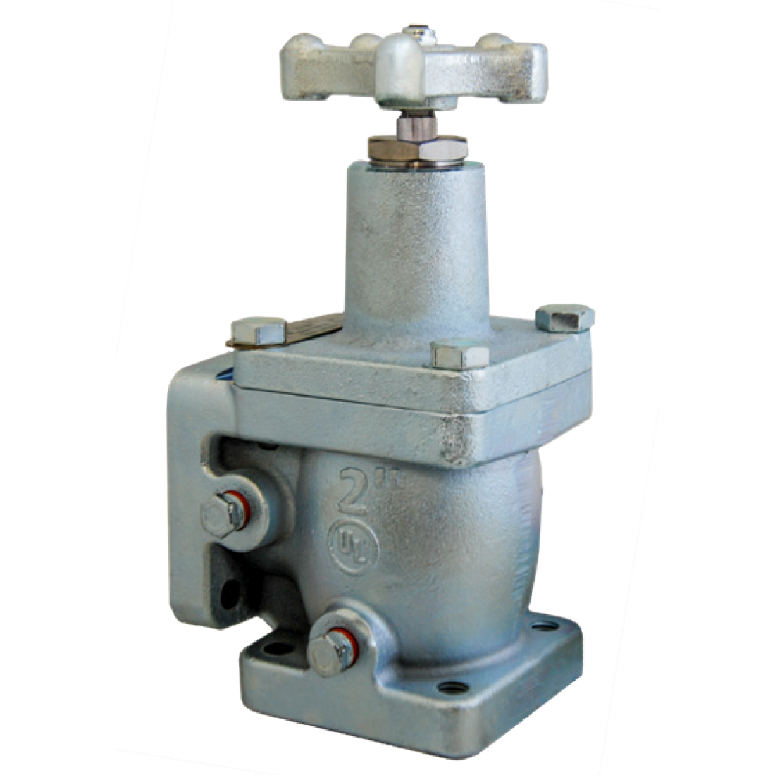 ME813-16 (Marshall Excelsior) Valve-Angle Dbl Flg 4 Bolt