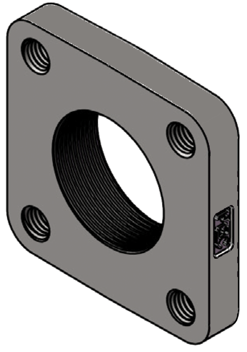 ME843-16-107 (Marshall Excelsior) Flange-Flat 4Blt Tap 2 Socwld Zinc Plat