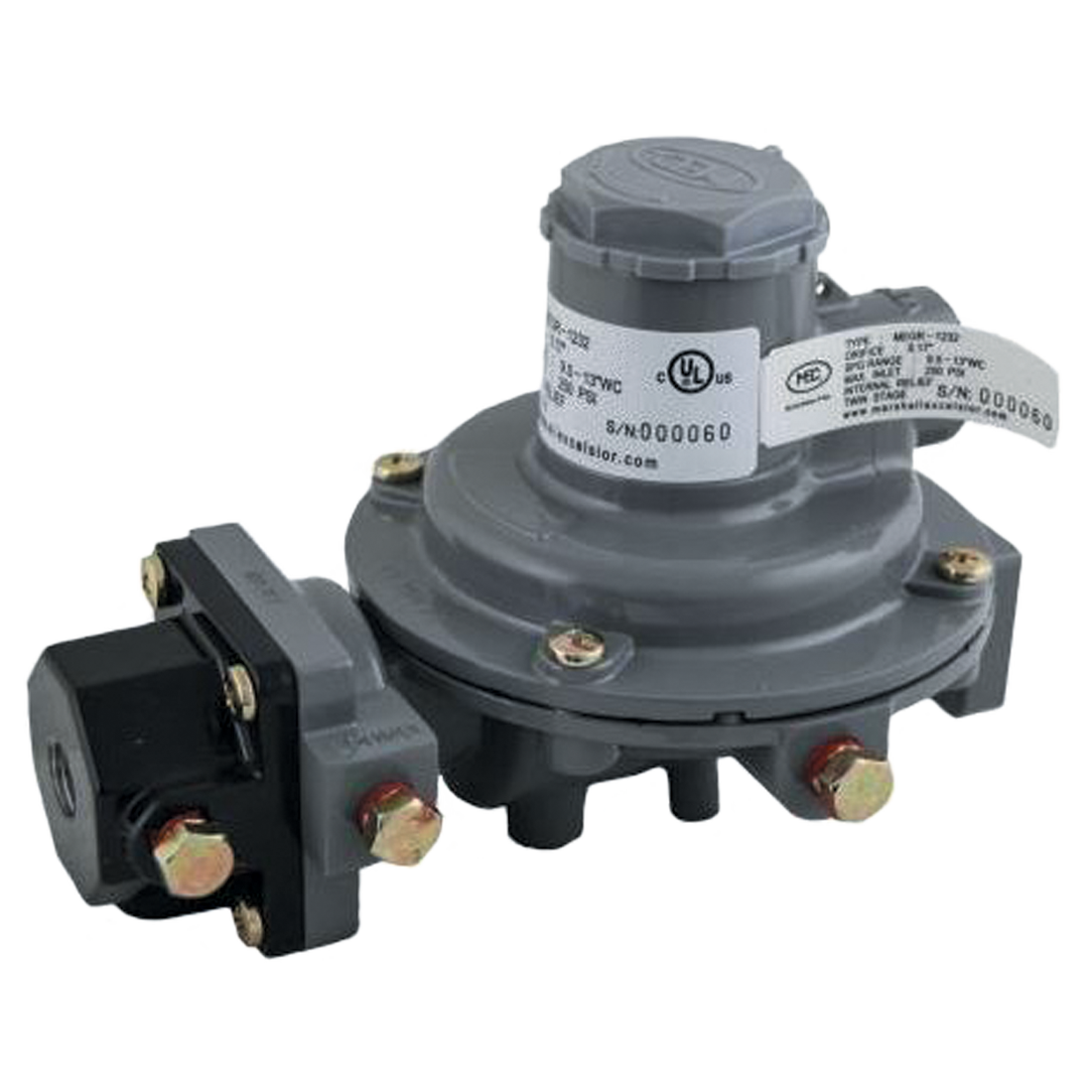 MEGR-1232-HBF (Marshall Excelsior) Regulator-Intg Fpol X 1/2 Fpt 450K 11 Wc