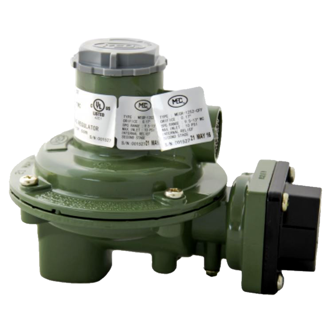 MEGR-1252-CFF (Marshall Excelsior) Regulator-Cpt 2Nd St 1/2 X 3/4 Fpt 11 Wc