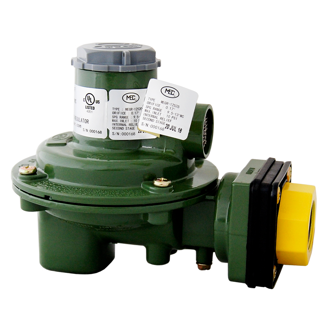 MEGR-1252D-CFF (Marshall Excelsior) Regulator-Cpt Hicap Bk Mt 1/2X3/4Fpt Die