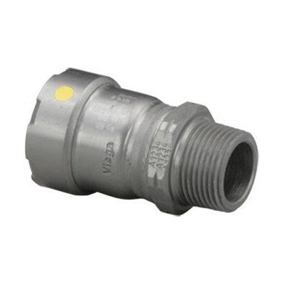 46805 (Megapress Fittings) | Male Adapter 3/4 PRS X MPT (10) | Megapress Gas Fittings | Male Adapter | PRS X MPT | 3/4 | Carbon