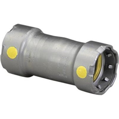 46078 (Megapress Fittings) | Coupling No Stop 1-1/2 PRS (1) | Megapress Gas Fittings | Coupling No Stop | PRS | 1-1/2 | Carbon
