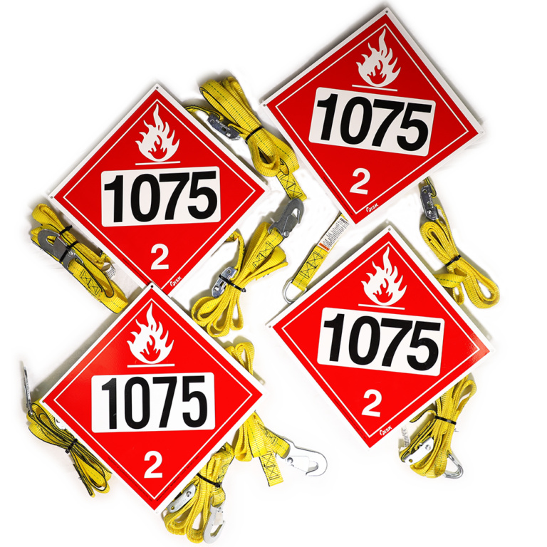 M&L Services (1075PSSS) Placard Strap System for ASME Tanks, DOT 1075-2, four sides
