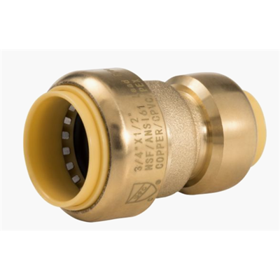38040 (Zoomlockpush) | 2x1-1/2 Push Fit Coupling L.F. | Push Water Fittings | Coupling - Reducing | Push | 2 X 1-1/2