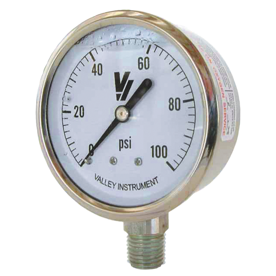 2154GXX100 | Gauge-1/4Mpt Ssbtmmt 2-1/2Liq 0-100Psi
