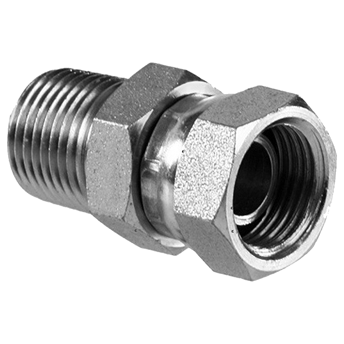 1404-04-04 (Innovative Fluid) Swivel-1/4 Mpt X 1/4 Fpt Union