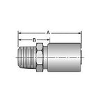 7661-16MP16LAR (Parker Hose - Dayco) 1 In. ID x 1 In. MPT Pressed On Hose