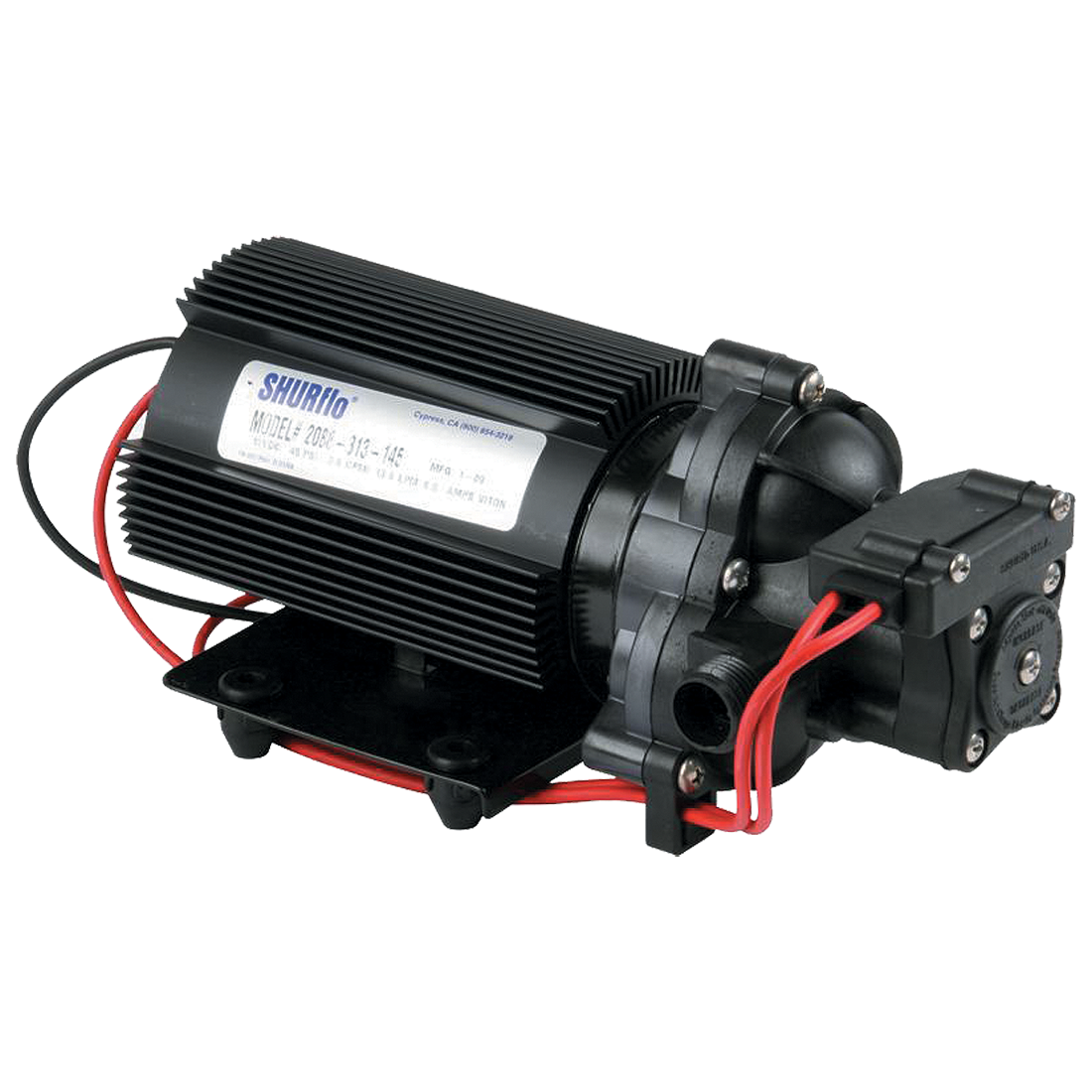 2088-313-145 (Hypro) Pump-12V 3.6Gpm 45Psi 1/2Mpt Fin Cld Fkm
