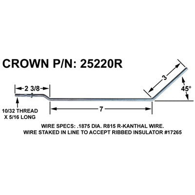 25220R (Crown ) | M. Honeywell - Rod Only | Electrode