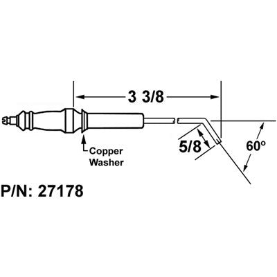 27178 (Crown ) | Ray Burner Igniter (Oem# 53908) | Electrode