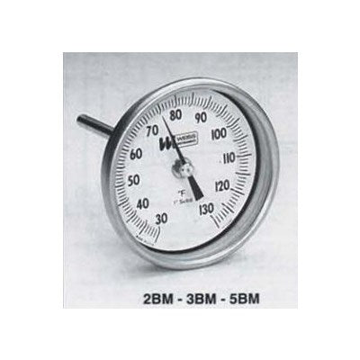 3BM6 100-800 2B (Weiss) | Thermometer 3 Face | 6 Ins 100-800F | Bimetal Temp Gauge
