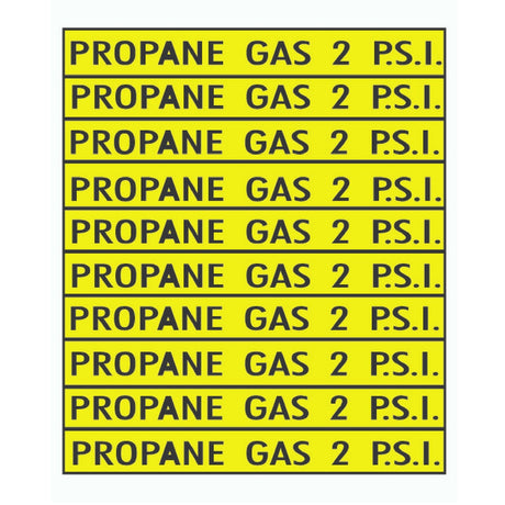 Dprint Part (Propane 2 Psi Custom)  In.  Propane 2 Psi  In.  Piping Decal