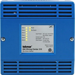 315 (Tekmar) | TN4 Wiring Center 6 Zone Valve