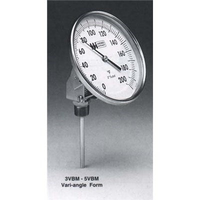 3VBM6 100-800 2V (Weiss) | Thermometer 3 Face | 6 Ins 100-800F | Bimetal Temp Gauge