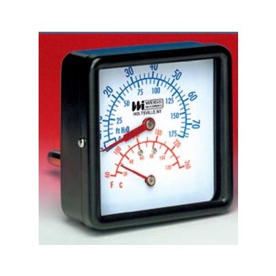 HTP40RSX (Weiss) | Tridicator 0-200# 80-320F 1/2 Back | Tridicators (Temp/Press)