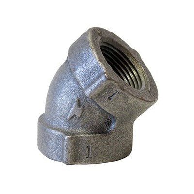 811024009 (Anvil) | GL E 1-1/4 A Galv | 1/4" Standard Galvanized Malleable Iron 45° Elbow