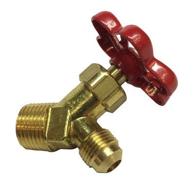 09540-0612 (Anderson Metal) | Oil Tank Valve 3/8 FL X 3/4 MPT 45 Deg | Oil Tank Valve