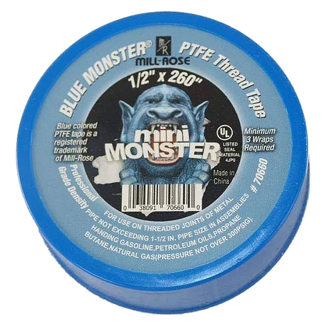 70660 (Blue Monster) Tape-Thread Seal 1/2 X 260 Mini-Monster