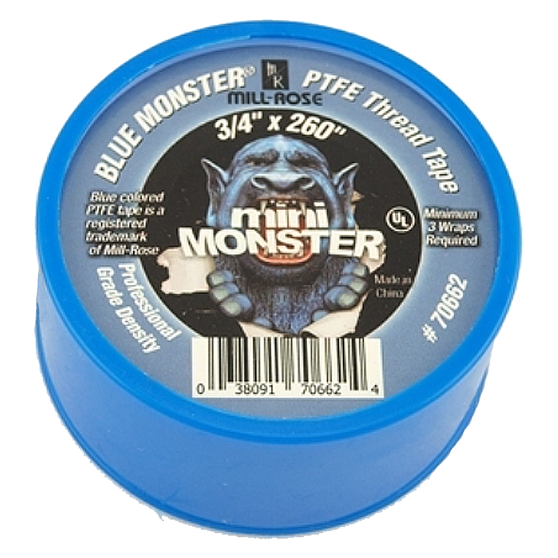 70662 (Blue Monster) Tape-Thread Seal 3/4 X 260 Mini-Monster