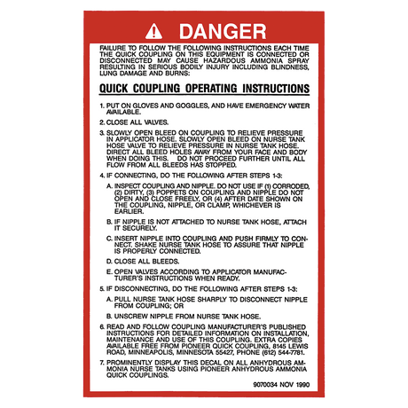 9070034 | Decal-Nh3 Qck Coupling Operator Inst