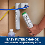 GE Under Sink (Dual Stage) Water Filtration System with Faucet - GXK255TBN