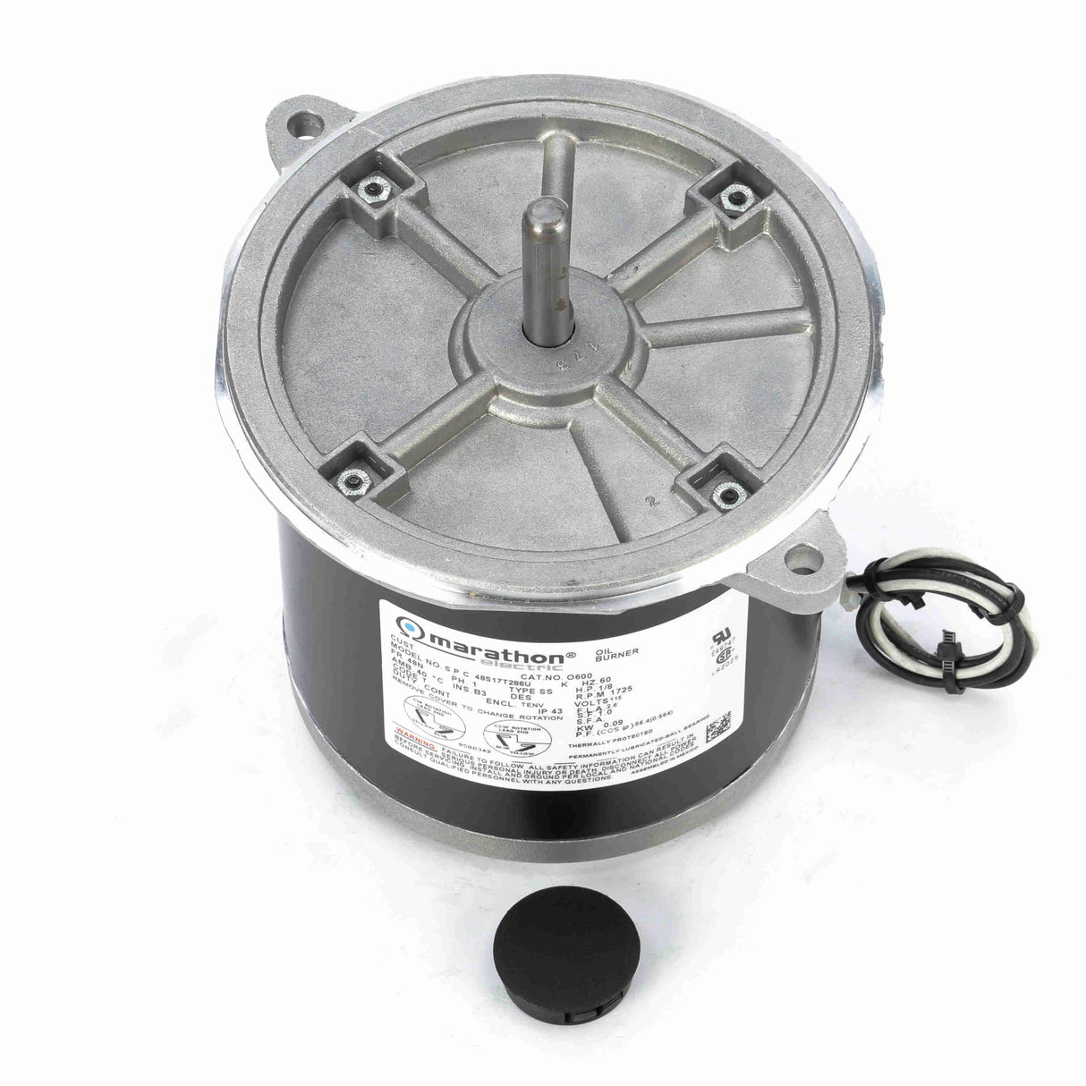 MO600 (Marathon) | Oil Burner Motor | 0.125 HP | 1 Phase | TENV | 1725 RPM | 115 Volts