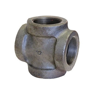 361130008 (Anvil) | 1 3000# Forged Steel SA105 Cross | Black Iron Fittings | Cross | 1 | Forged Steel