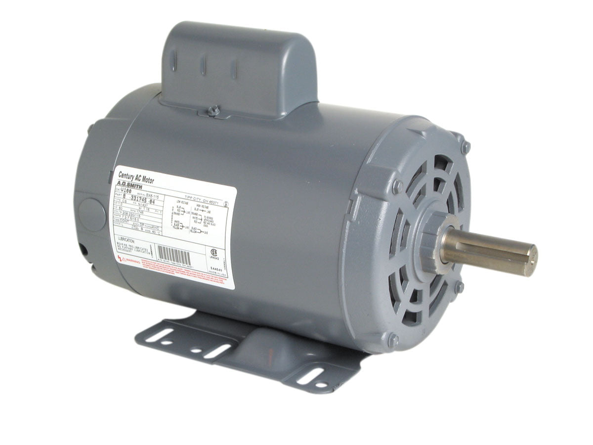 UK117 (Century) | Aeration Fan Motor | 1.5 HP | 1 Phase | TEAO | 3450 RPM | 230 Volts