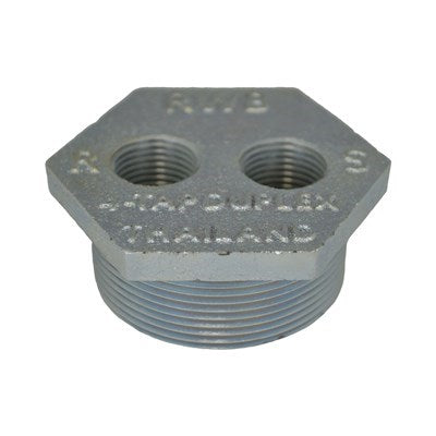 14473 (R.W. Beckett Corp) | Bushing Only 2 X 1/2 X 1/2 (Zinc Pl) | Duplex Tank Bushings | 3-Way Tank Bushing Only | MPT