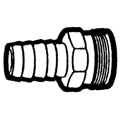 Brs 1051B-10HBMH (Holyoke) | 5/8 HB X Male Hose | Male Garden Hose to Hose Barb Adapter | 5/8HB X M Hose