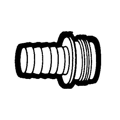 Brs 1051-8HBMH (Holyoke) | 1/2 Barb X Male Hose | Male Garden Hose to Hose Barb Adapter | 1/2B X M Hose