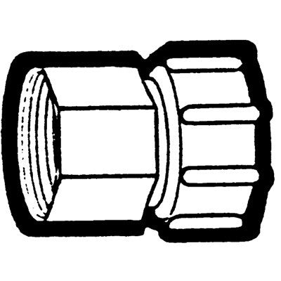 Brs 1055-12FPFH (Holyoke) | 3/4 FP X FH MP Run | Diecast Nut Female Garden Hose to Female Pipe MP Run | 3/4FPT X F Hose