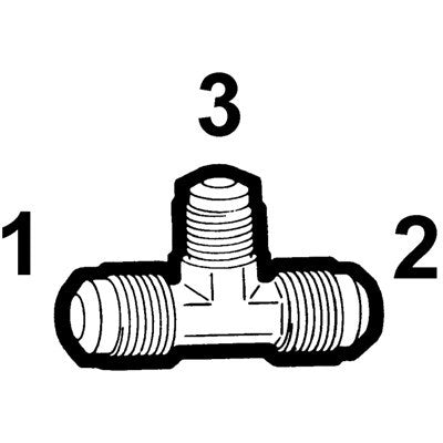 Brs 44R-12128 (Holyoke) | 3/4X3/4X1/2 Flare Tee | Tee Union | 3/4 X 3/4 X 1/2